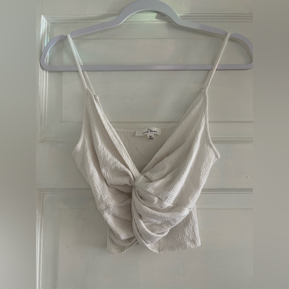 white crop top, medium